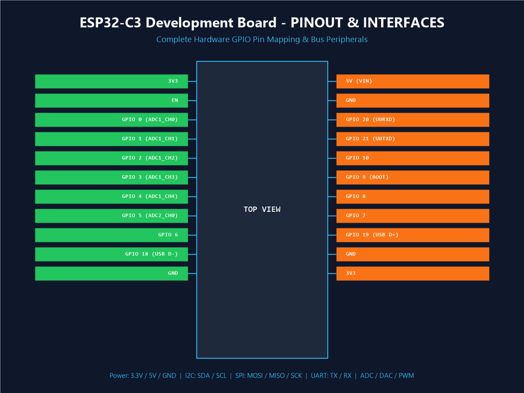 ESP32-C3 Development Board - Pinout & Interfaces