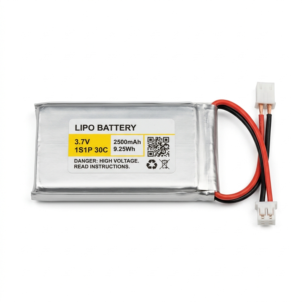 3.7V 500mAh LiPo Battery (JST 1.25mm connector)