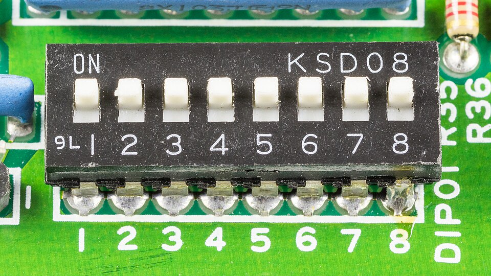 2-Position DIP Switch 2.54mm Pitch (Pack of 5)