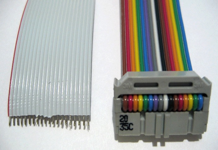 34-Way Rainbow Flat Ribbon Cable (1.27mm Pitch, 5m)