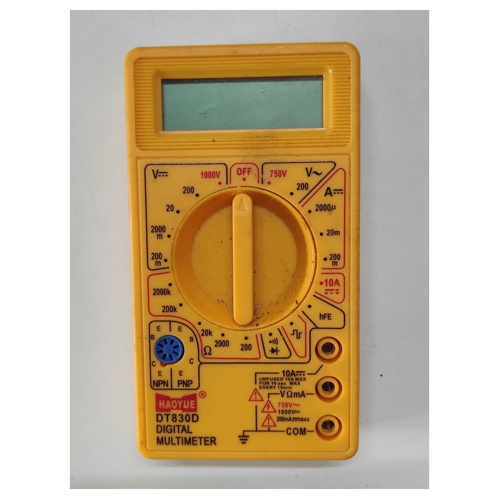DT830D Digital Multimeter with Buzzer & Test Leads